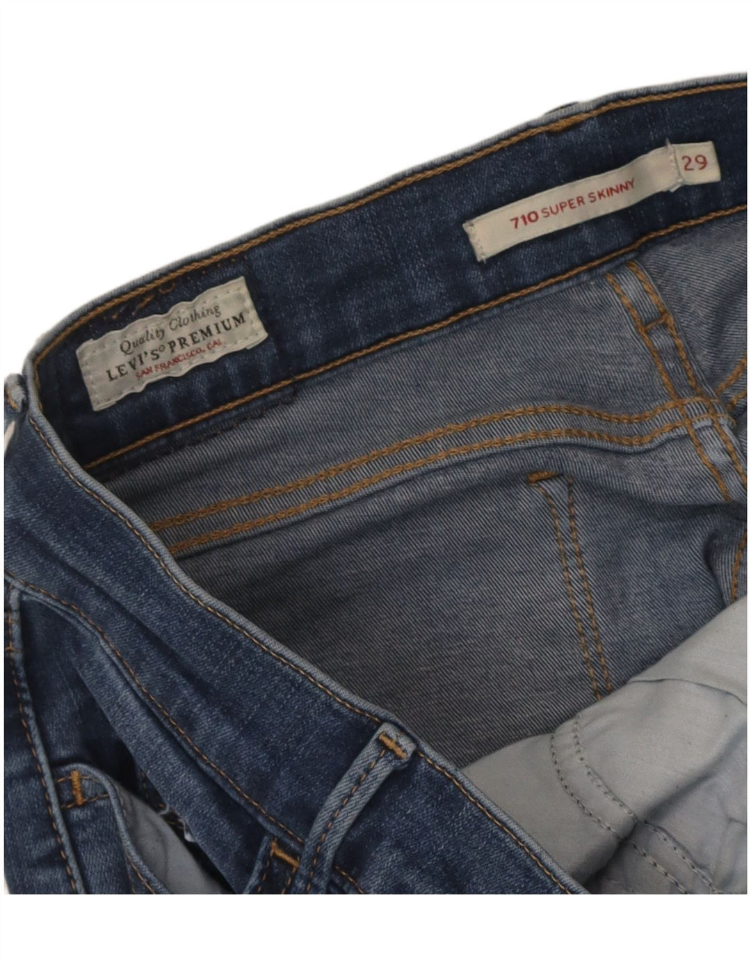 Jeans Levi's 710 Super Skinny da donna W29 L29 Blu