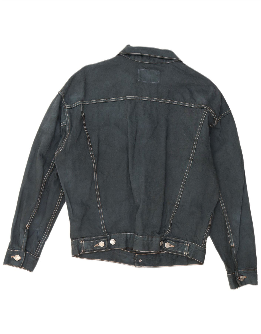 Giacca in denim da uomo ZARA UK 38 cotone blu navy medio