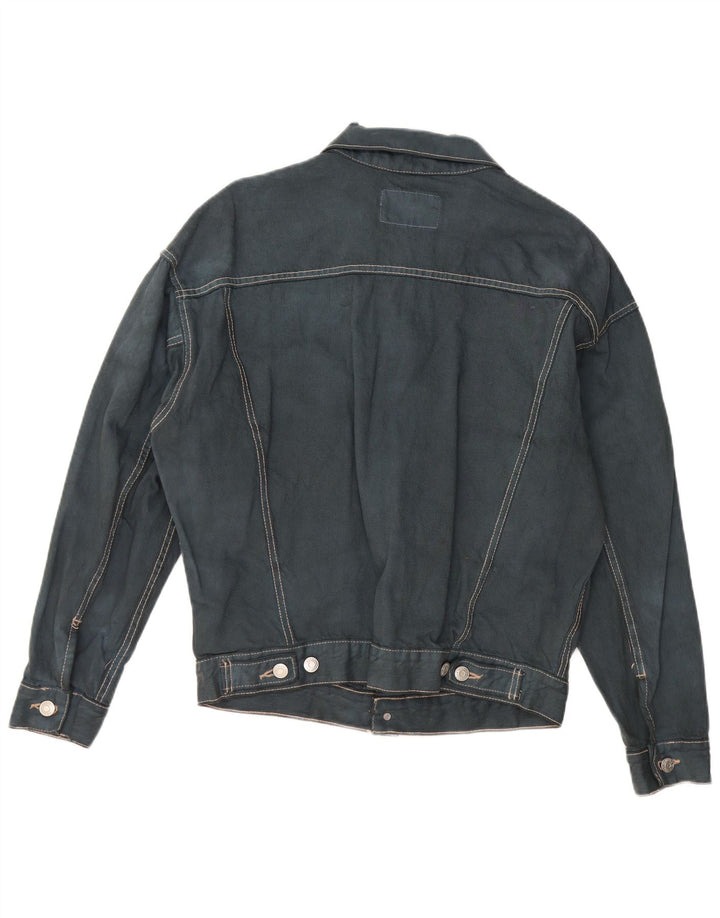 Giacca in denim da uomo ZARA UK 38 cotone blu navy medio