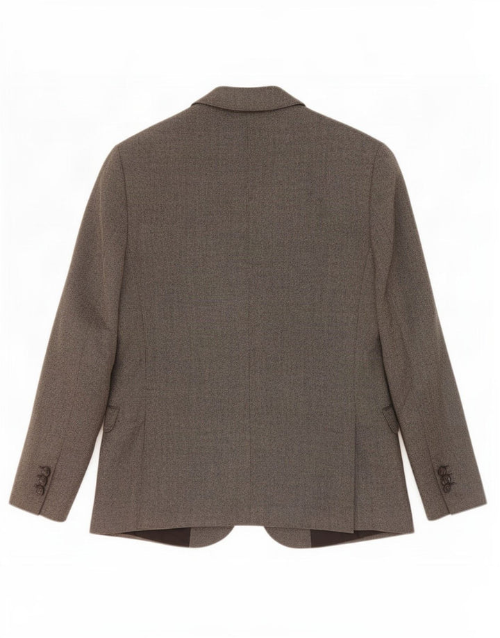 Giacca blazer slim fit da uomo Marks & Spencer a 2 bottoni UK 42 grande lana grigia
