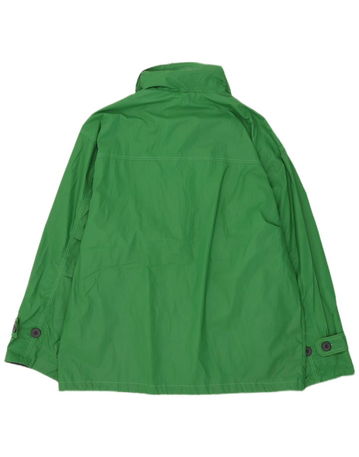 Giacca utilitaria vintage da uomo con cappuccio UK 42 XL poliestere verde