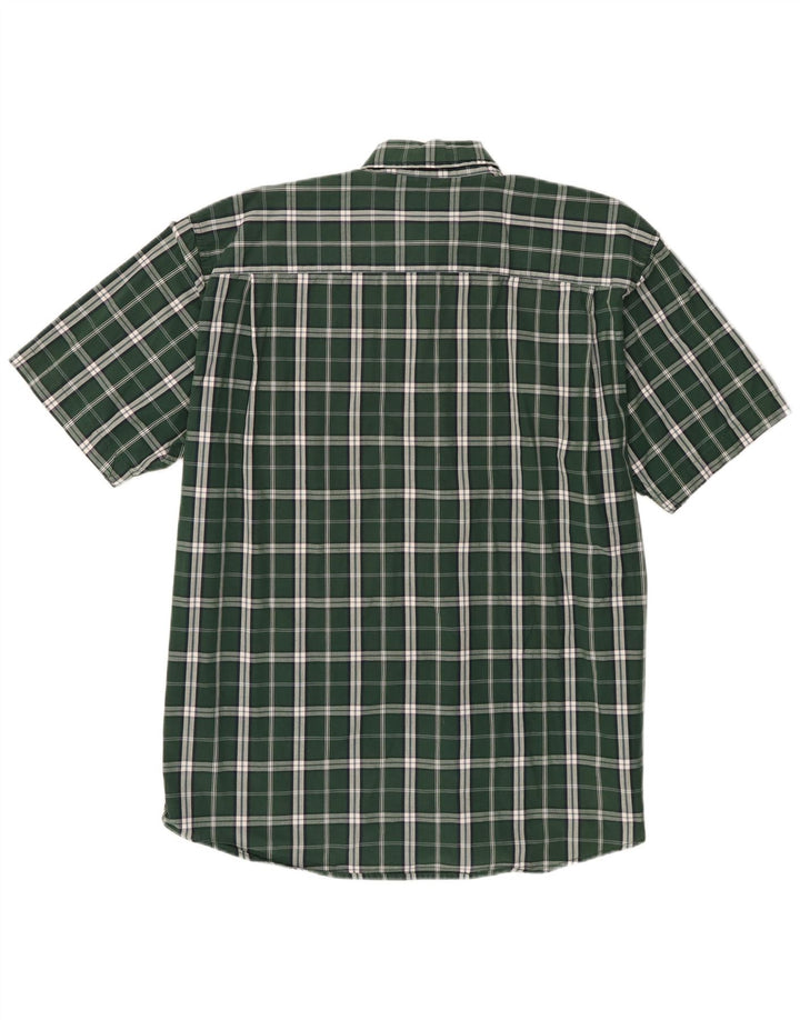 Camicia a maniche corte da uomo Wrangler XL in cotone a quadri verdi