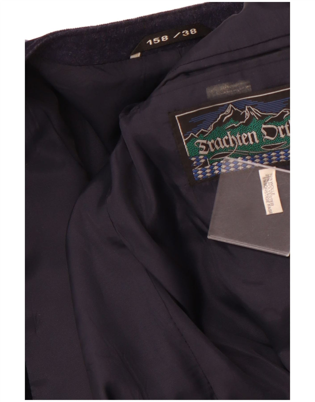 Giacca blazer da donna VINTAGE IT 38 XS Blu navy Colourblock