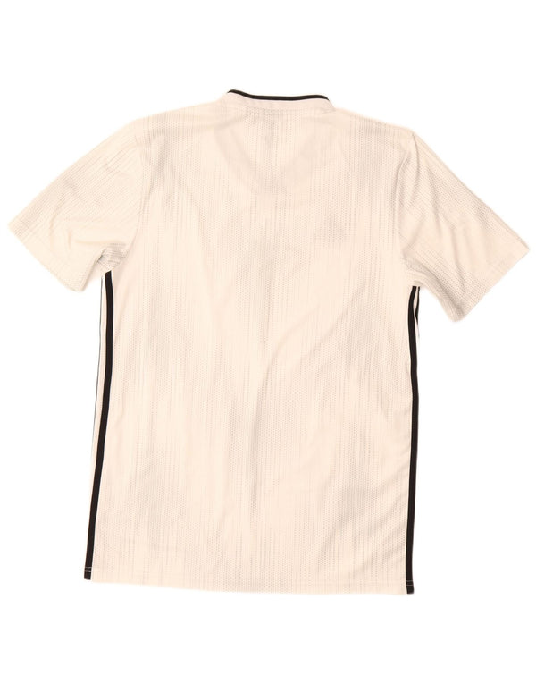 Maglietta Adidas Climalite da uomo, media, bianca maculata