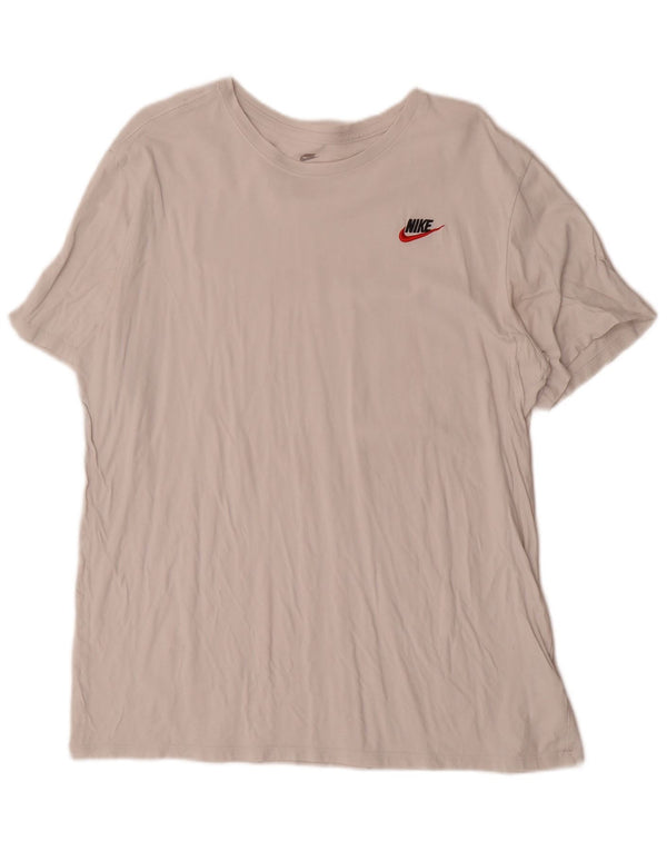 T-shirt Nike da uomo dal taglio atletico, XL, in cotone bianco