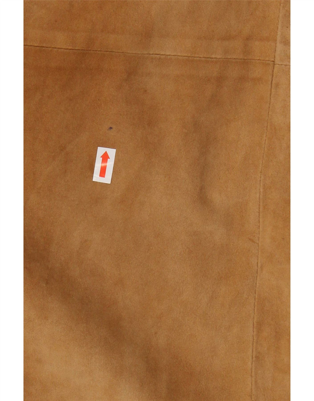 Gonna a trapezio da donna in pelle scamosciata VINTAGE W24 XS Marrone