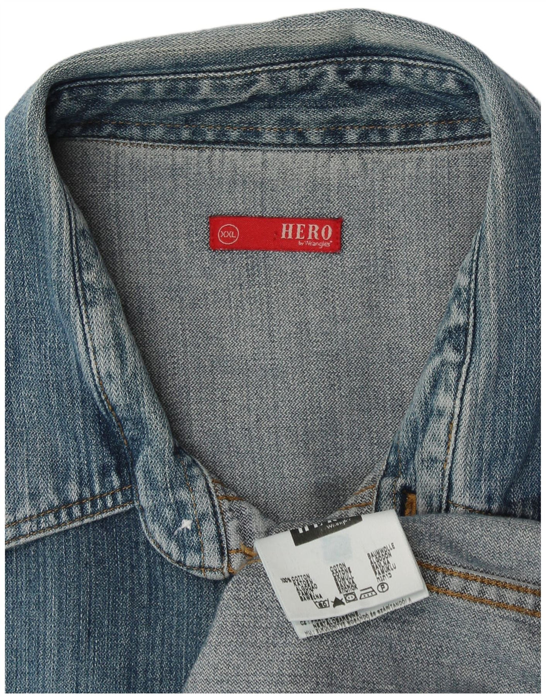 Camicia di jeans da uomo WRANGLER 2XL cotone blu