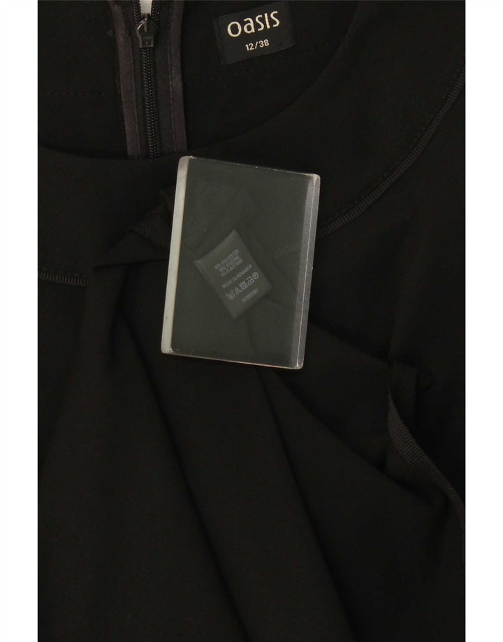 Abito a trapezio senza maniche da donna Oasis UK 12 Poliestere nero medio