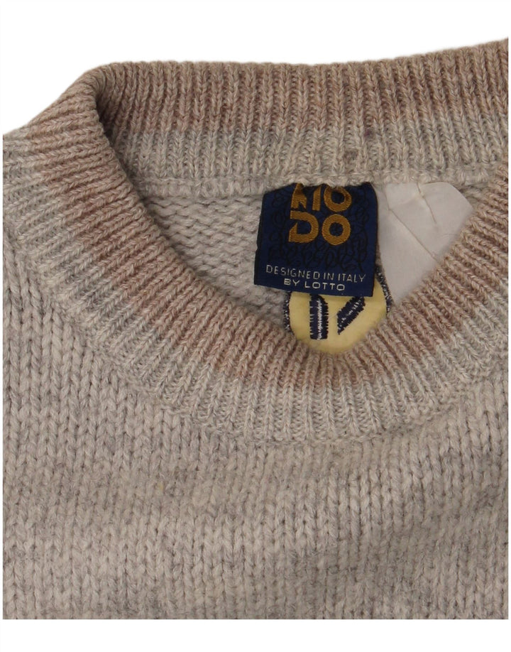 Maglione maglione girocollo da uomo Lotto grande grigio a rombi/diamante