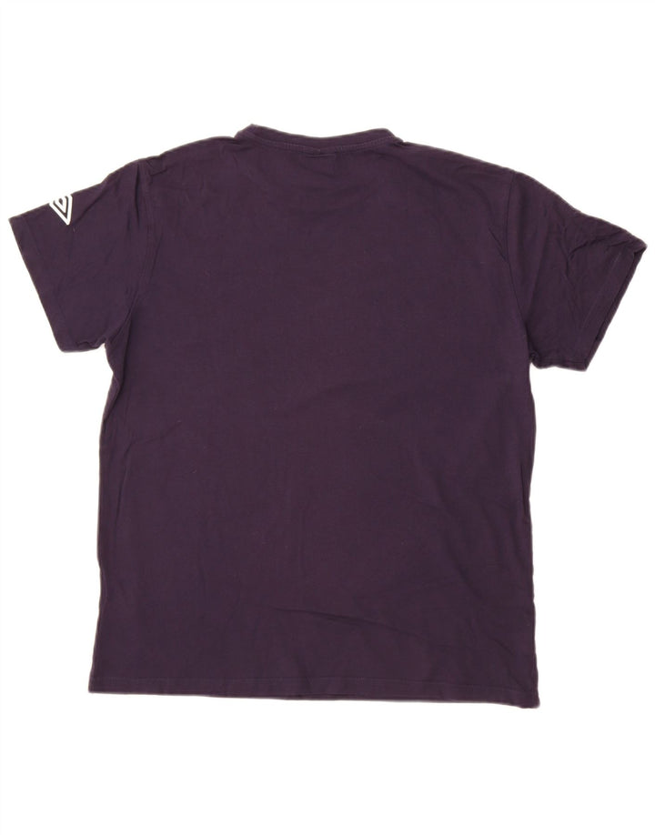 T-shirt grafica da uomo Umbro Top Large in cotone blu navy