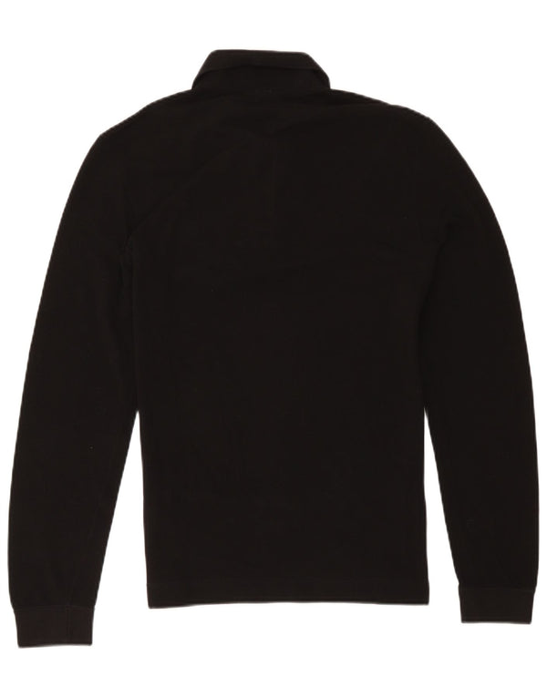 Polo da uomo slim fit a maniche lunghe Lacoste taglia 4 media in cotone nero