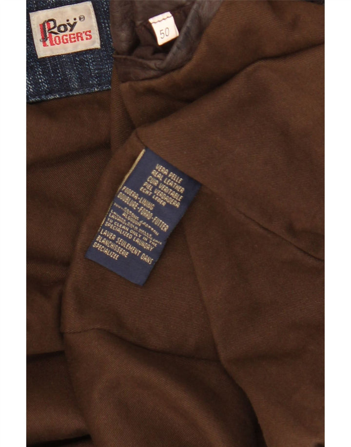 Giacca in pelle da uomo Roy Rogers IT 50 Large in pelle marrone