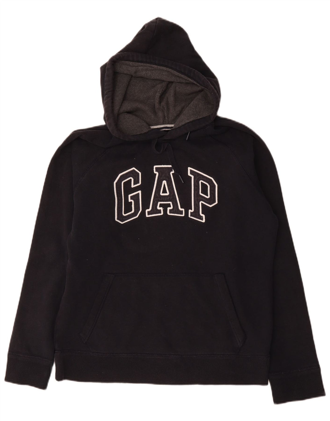Felpa con cappuccio grafica da uomo Gap, cotone nero medio
