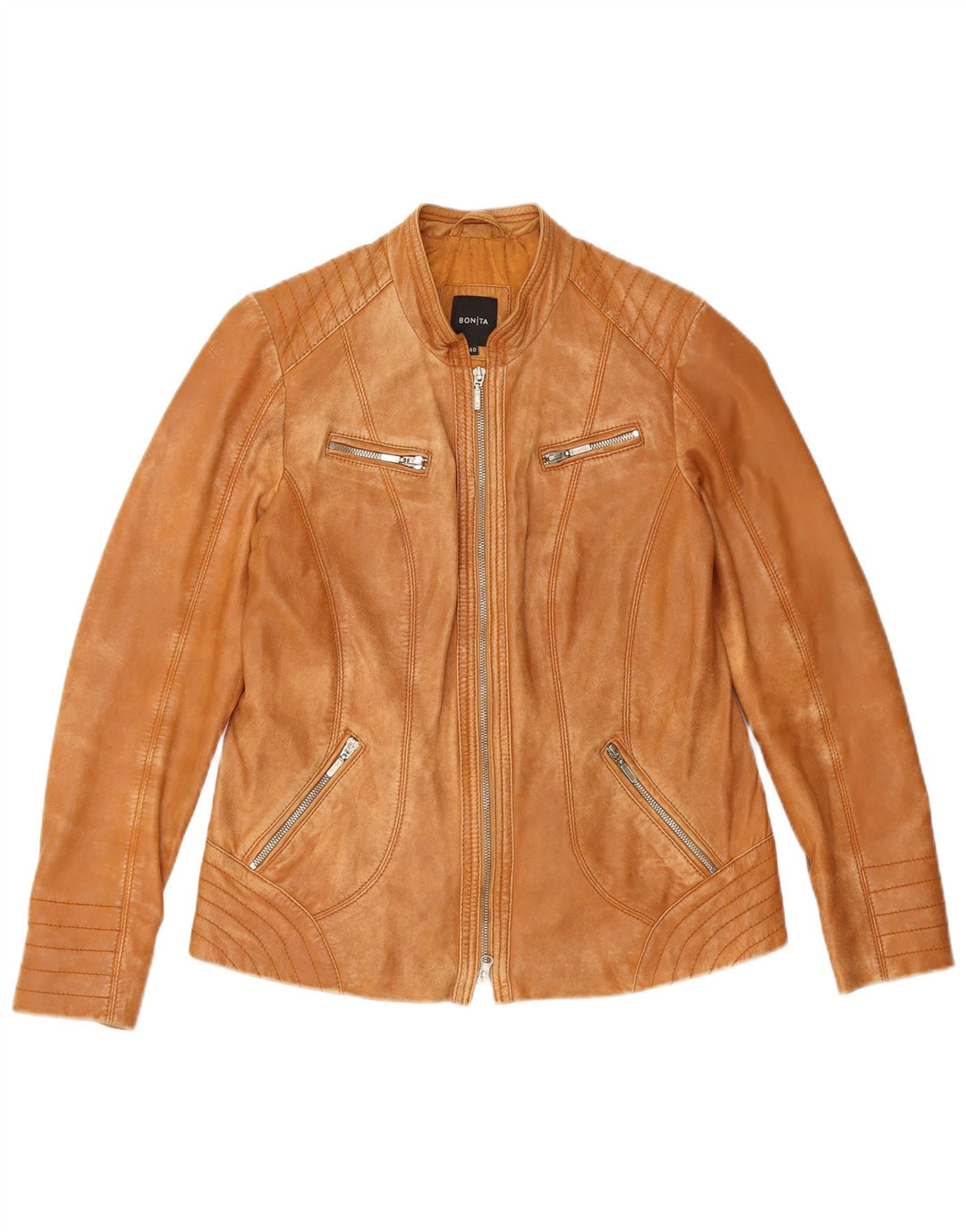 Giacca in pelle da donna Bonita IT 40 piccola marrone