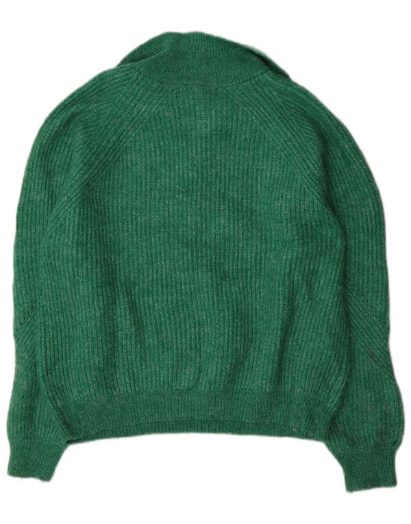 Maglione da donna Marks & Spencer con zip e collo UK 14 Acrilico verde medio