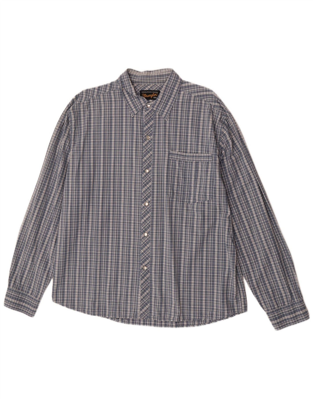 Camicia da uomo Wrangler 2XL in cotone a quadri blu