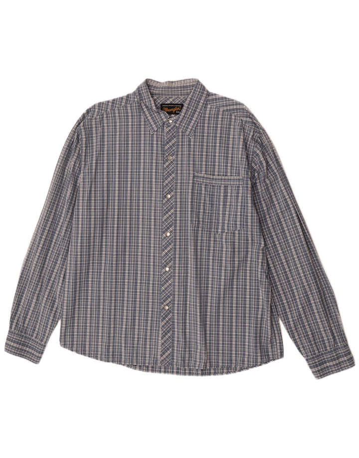 Camicia da uomo Wrangler 2XL in cotone a quadri blu