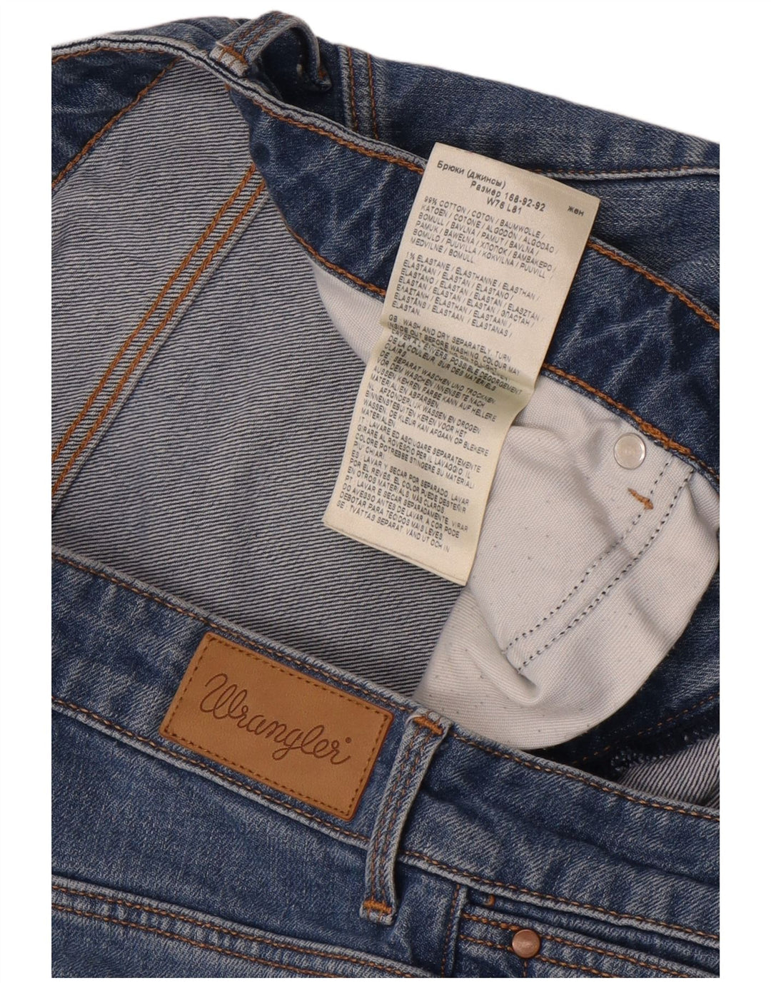 Jeans dritti da donna Wrangler W30 L32 cotone blu