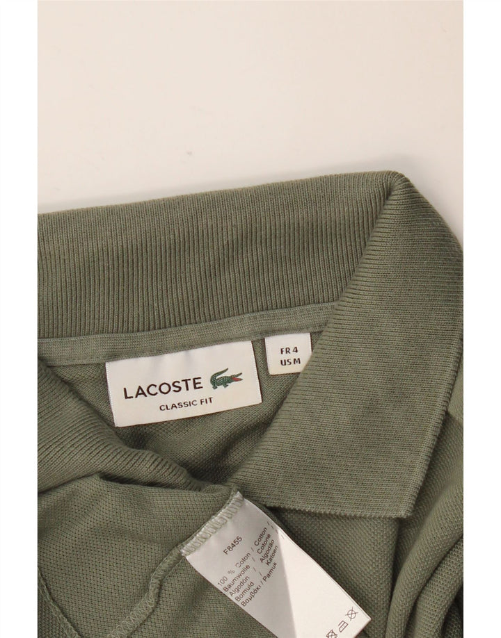 Polo LACOSTE da uomo vestibilità classica taglia 4 cotone kaki medio