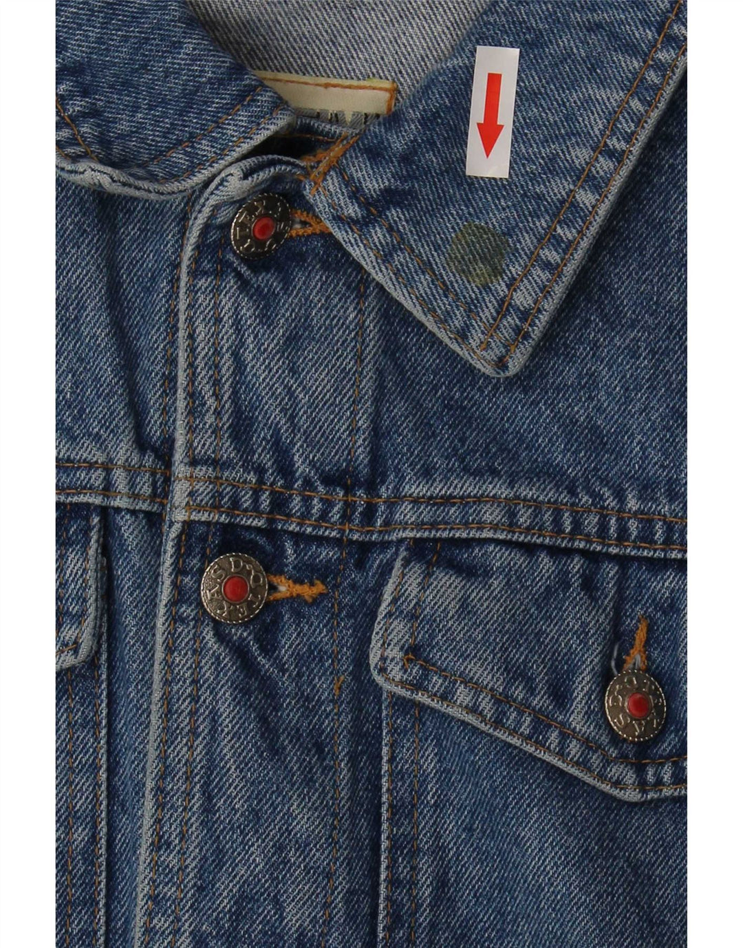 Giacca in denim a maniche corte corta da donna Fly Time IT 42 Cotone blu medio