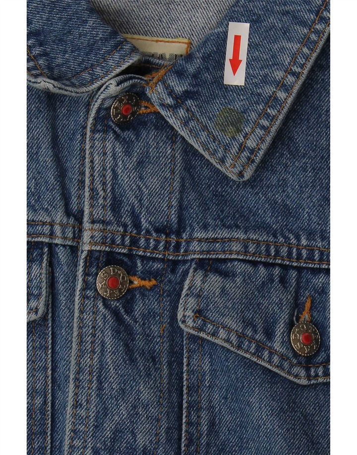 Giacca in denim a maniche corte corta da donna Fly Time IT 42 Cotone blu medio