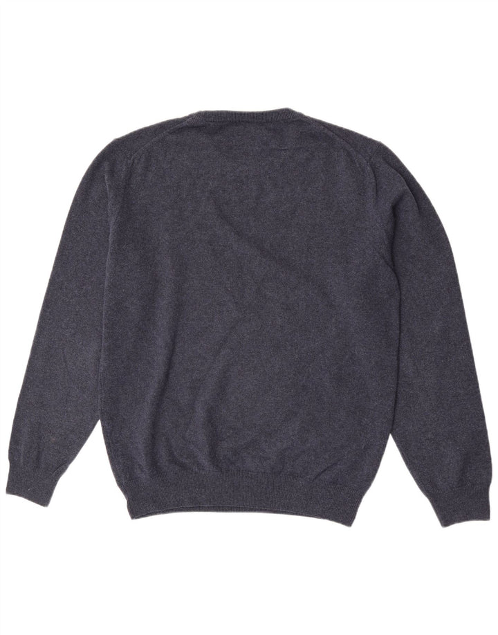 Gant Maglione da uomo girocollo maglione grande lana d'agnello blu navy