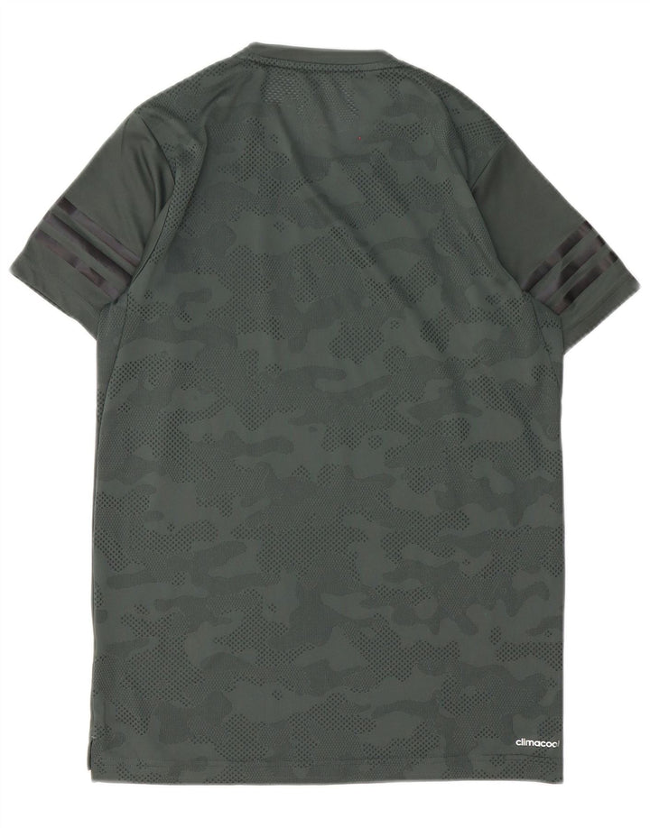 T-shirt Adidas Climacool da uomo Top XS verde mimetico in poliestere