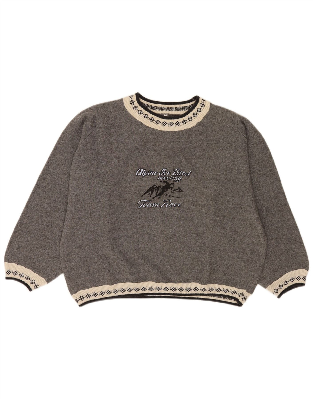 Felpa corta oversize da donna Meeting UK 16 grande grigio