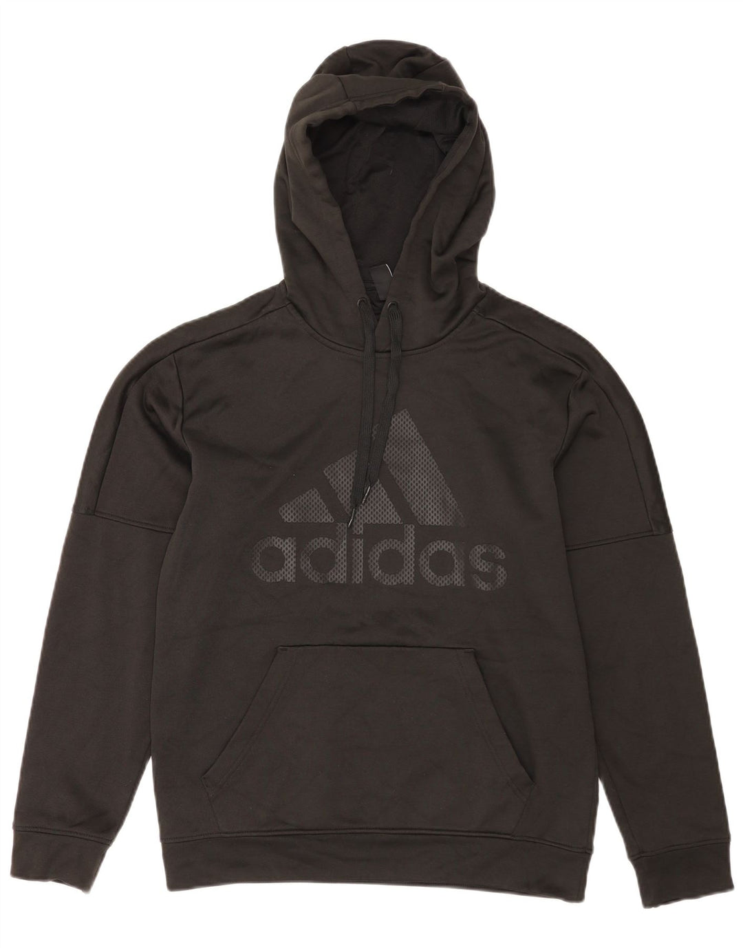 Felpa con cappuccio grafica da uomo Adidas, media, in poliestere nero