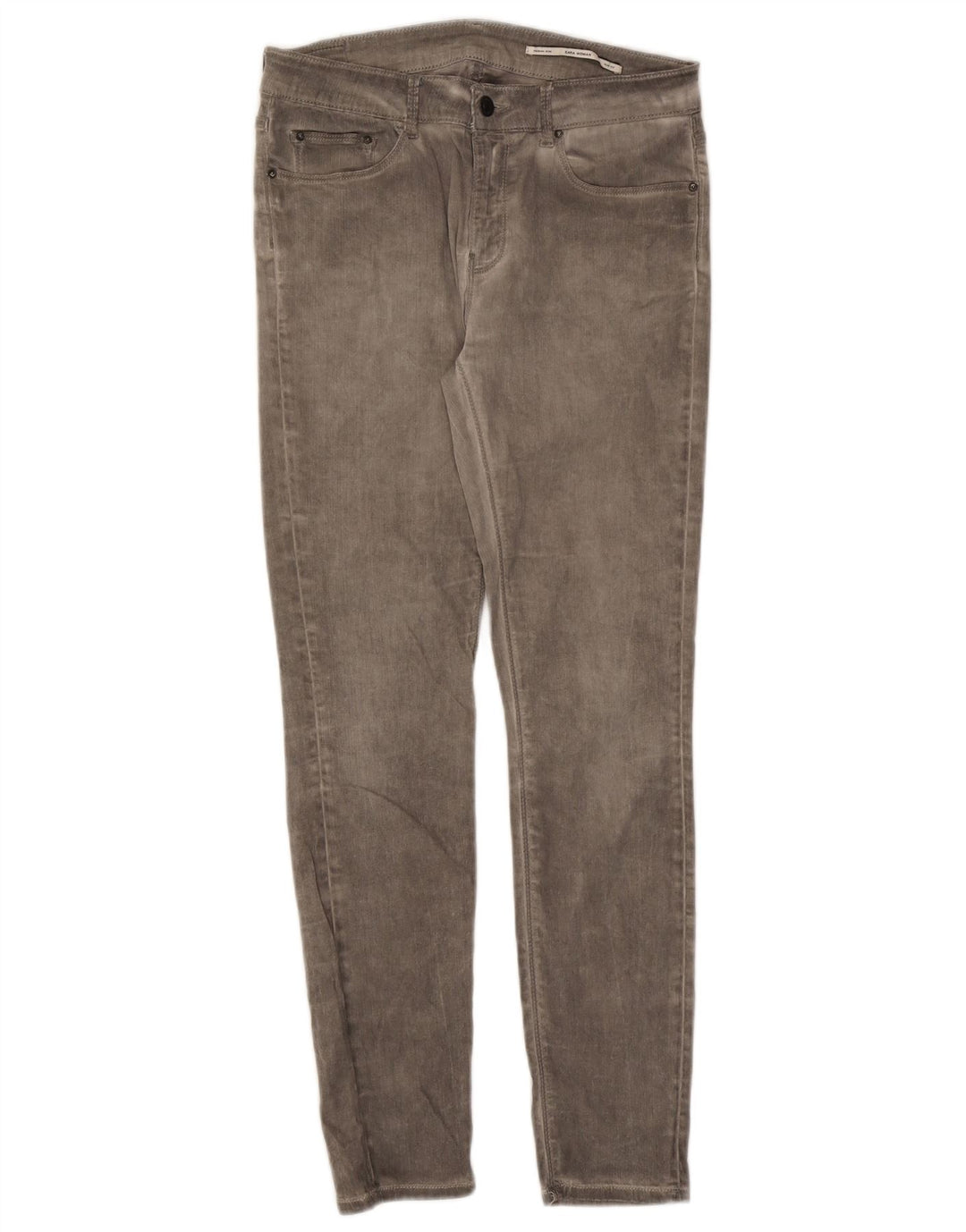 Jeans slim da donna Zara EU 42 Large W32 L29 Grigio