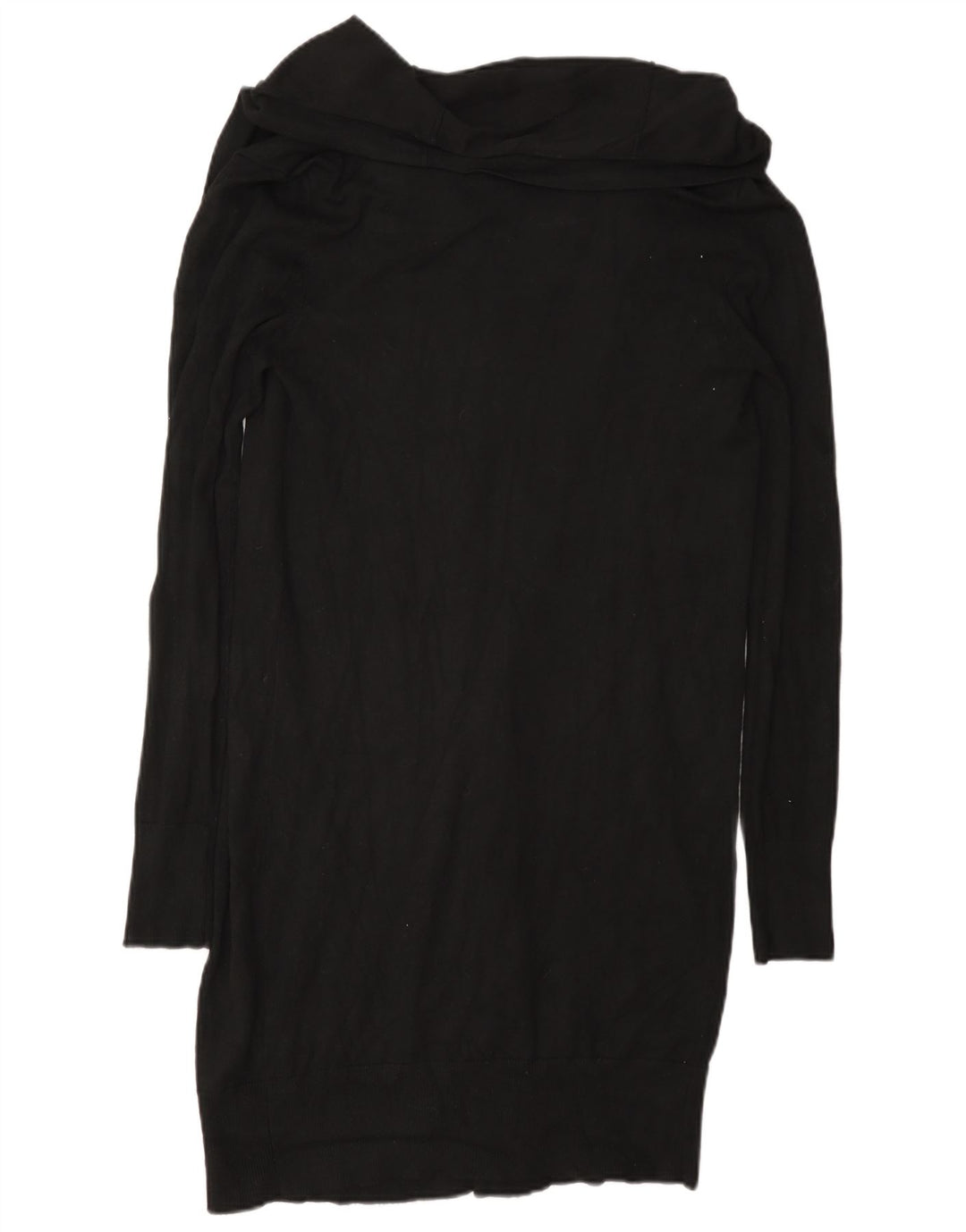 Maglione cardigan aperto lungo da donna Zara UK 12 viscosa nera media