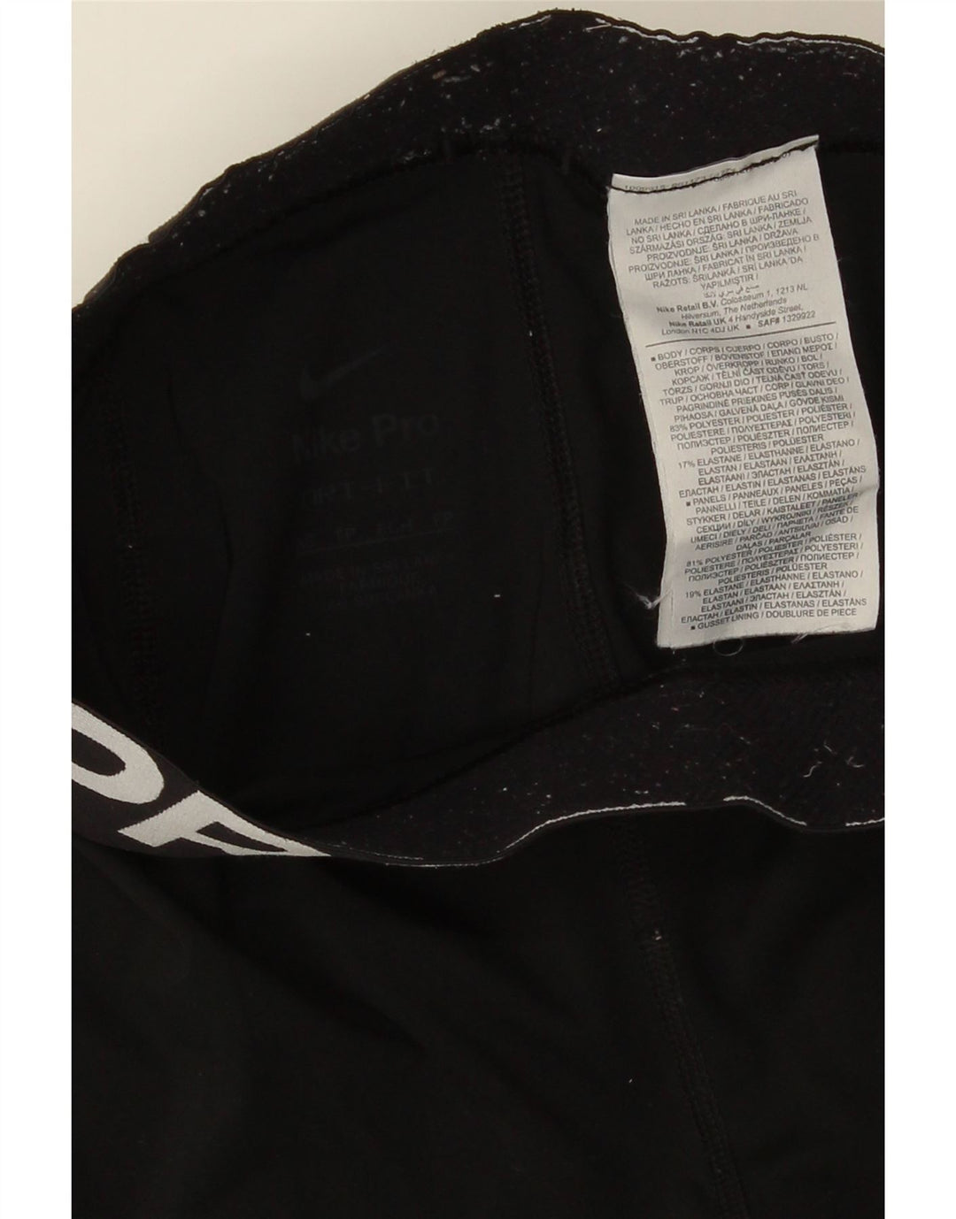 Leggings grafici NIKE da donna Dri Fit UK 4 XS poliestere nero