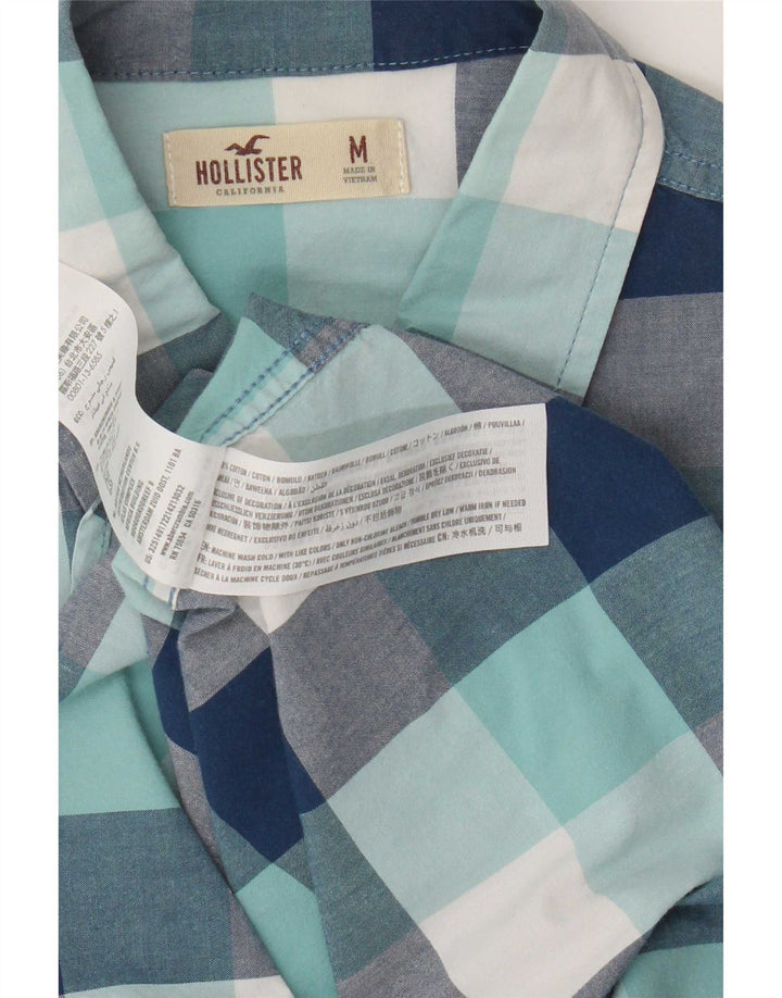 Camicia Hollister da uomo in cotone a quadri blu medio