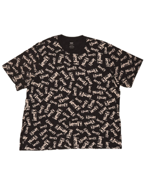 T-shirt grafica da uomo con vestibilità rilassata Levi's Top 2XL cotone nero