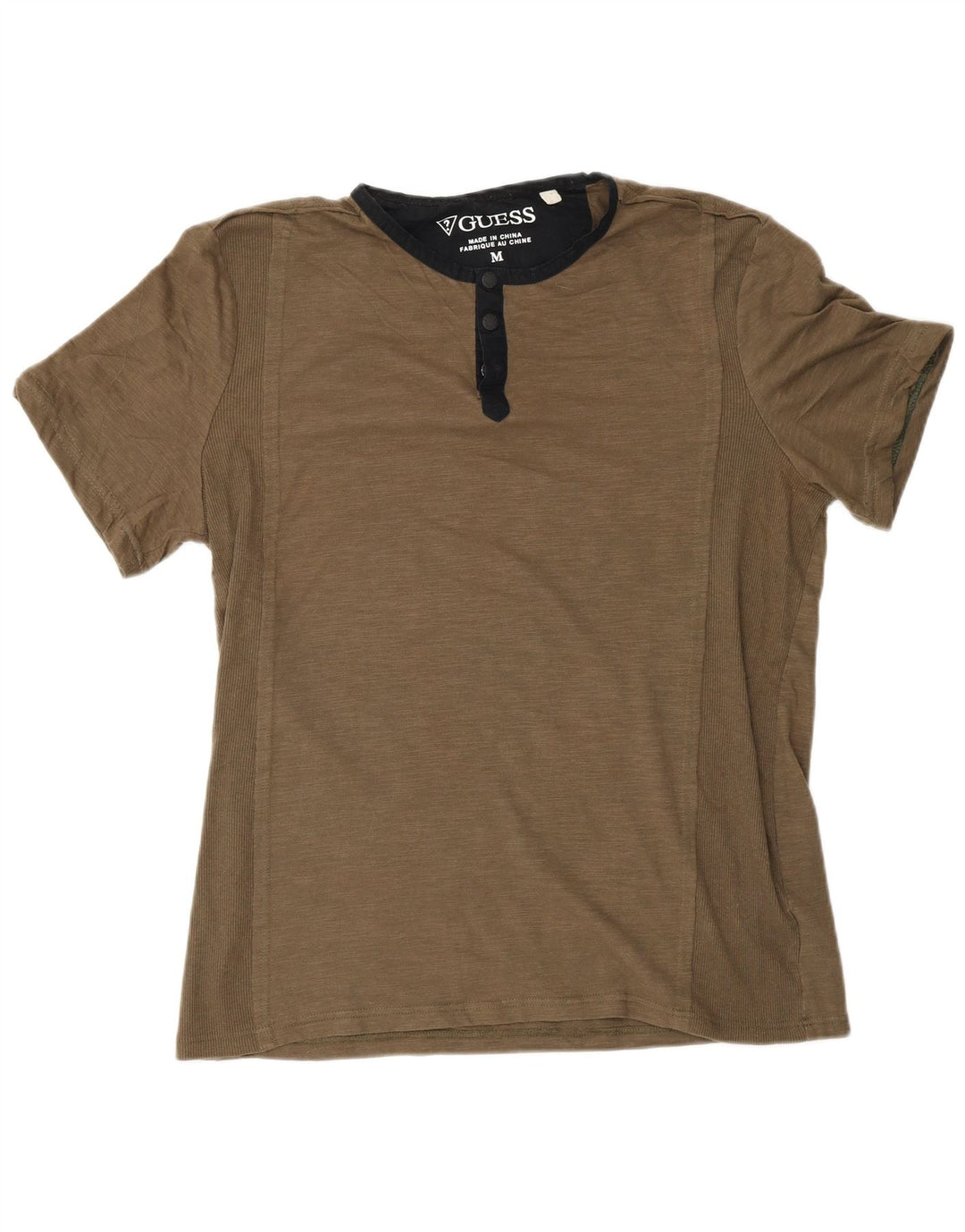 T-shirt da uomo Guess Top in cotone kaki medio