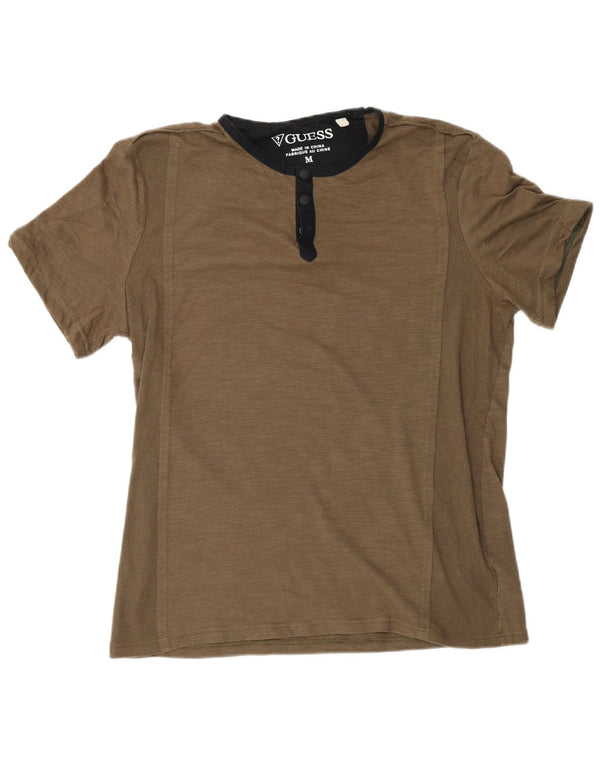T-shirt da uomo Guess Top in cotone kaki medio