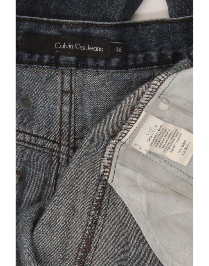 Jeans dritti da uomo Calvin Klein W32 L32 cotone blu navy