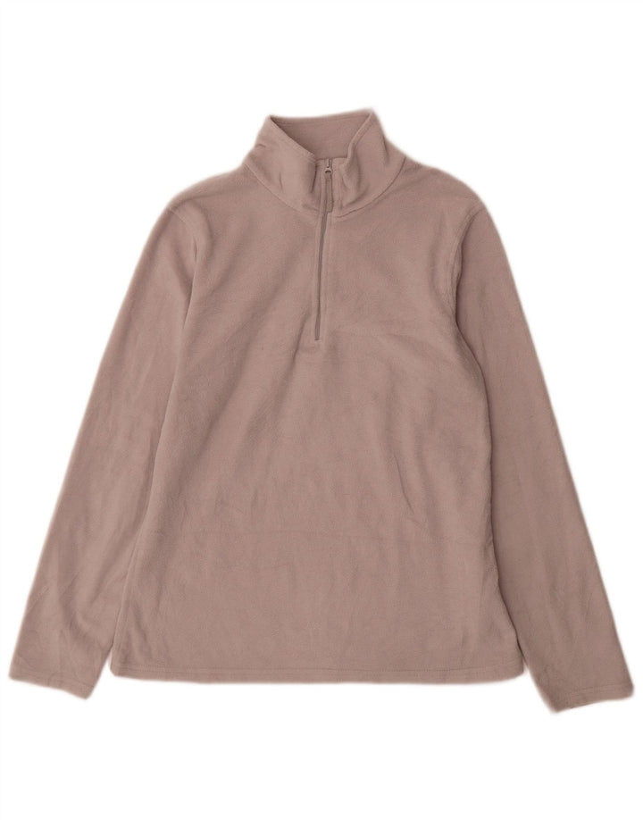 Maglione in pile da uomo con zip e collo Mountain Warehouse Grigio medio