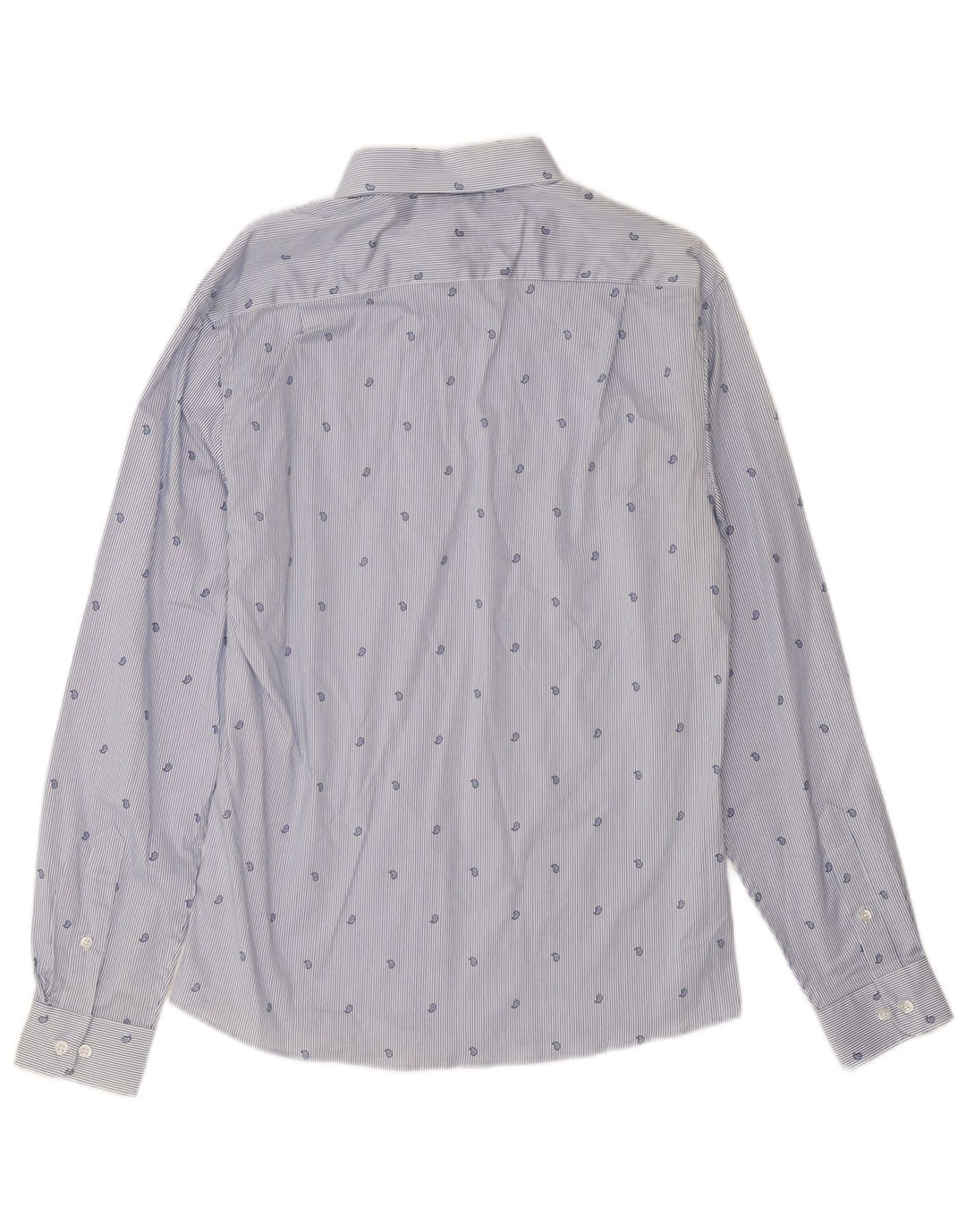 TOMMY HILFIGER Camicia elasticizzata da uomo taglia 15 1/2 gessato blu medio