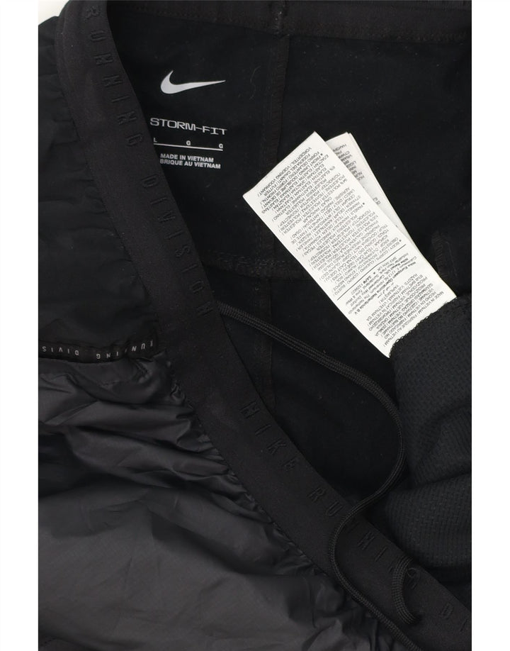 Pantaloni da tuta da uomo NIKE Storm-Fit, grandi, in poliestere color block nero
