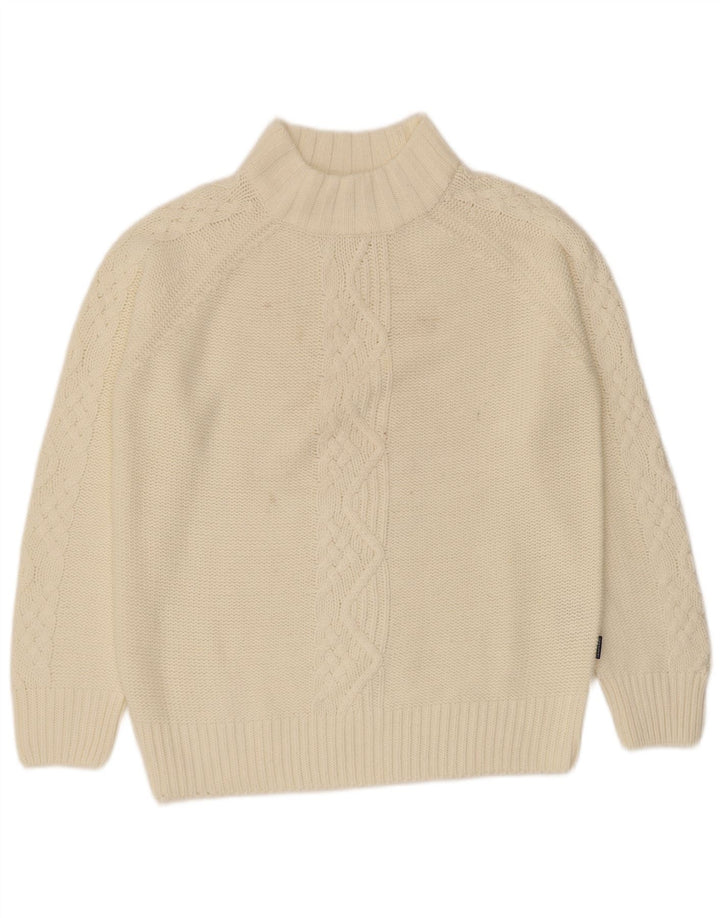 Maglione da donna Carrera con collo dolcevita UK 14 Acrilico bianco sporco medio