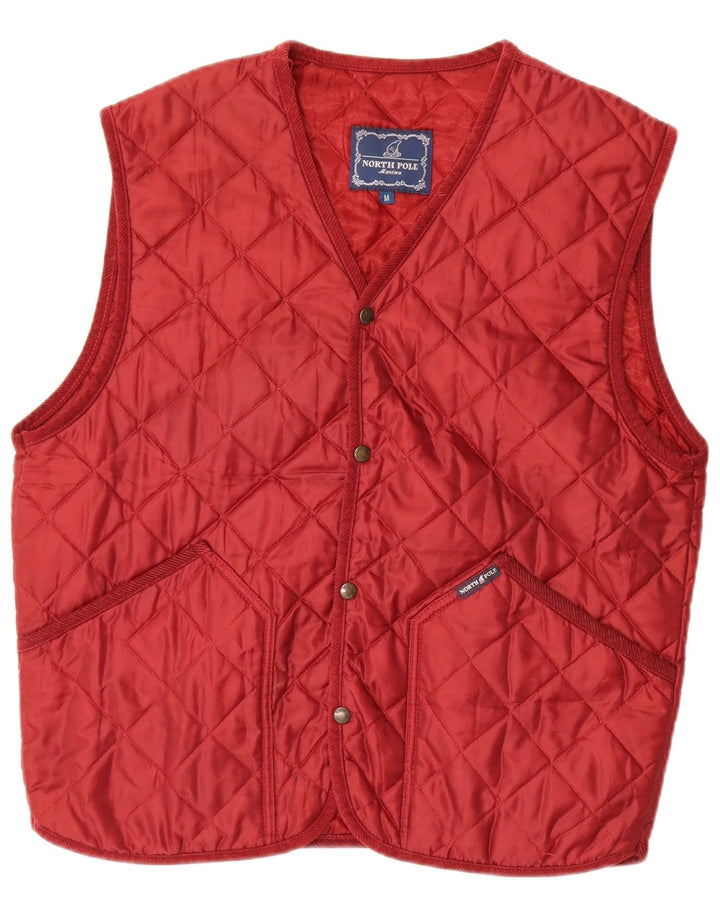Gilet trapuntato da uomo North Pole UK 38 nylon rosso medio