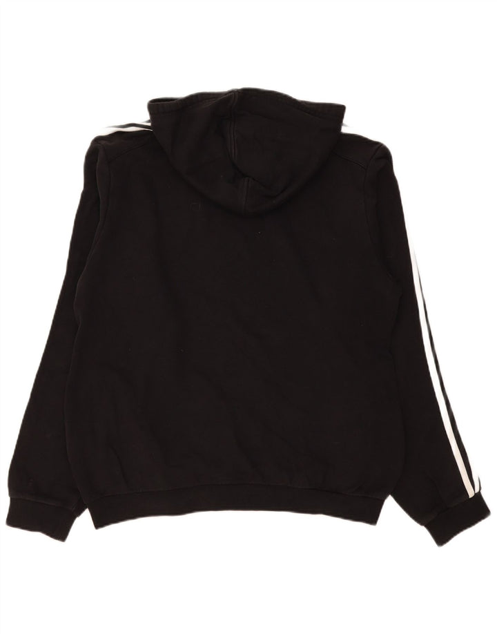 Felpa con cappuccio da uomo Adidas Medium in cotone nero