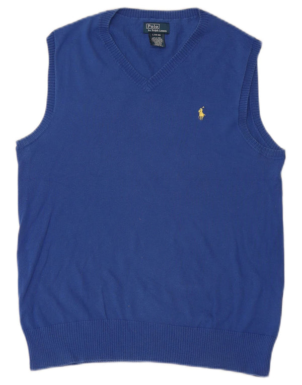 POLO RALPH LAUREN Canottiera da bambino 14-15 anni Grande in cotone blu