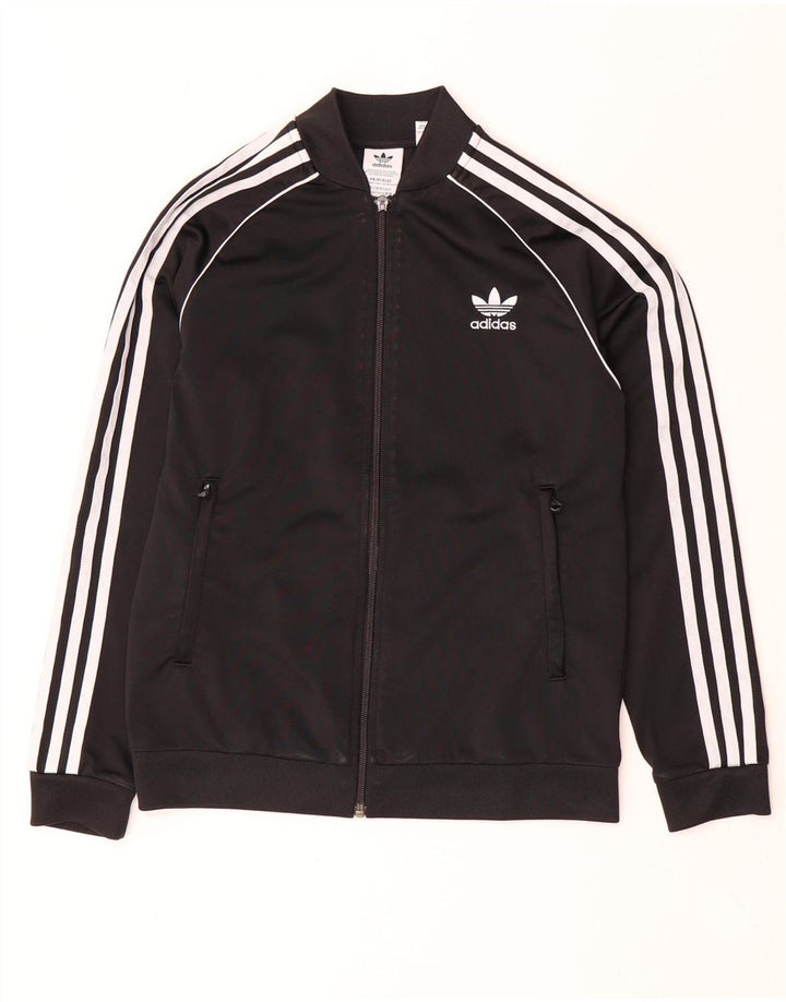 Giacca Top della tuta da ragazzo Adidas 12-13 anni in poliestere nero