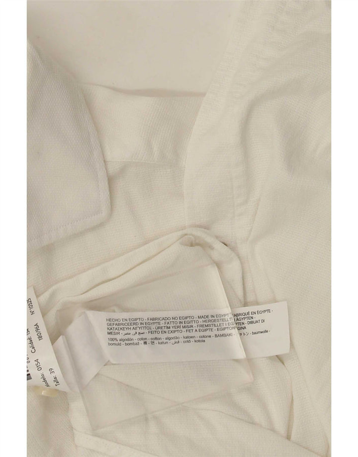Camicia da uomo Massimo Dutti taglia 39 cotone bianco medio