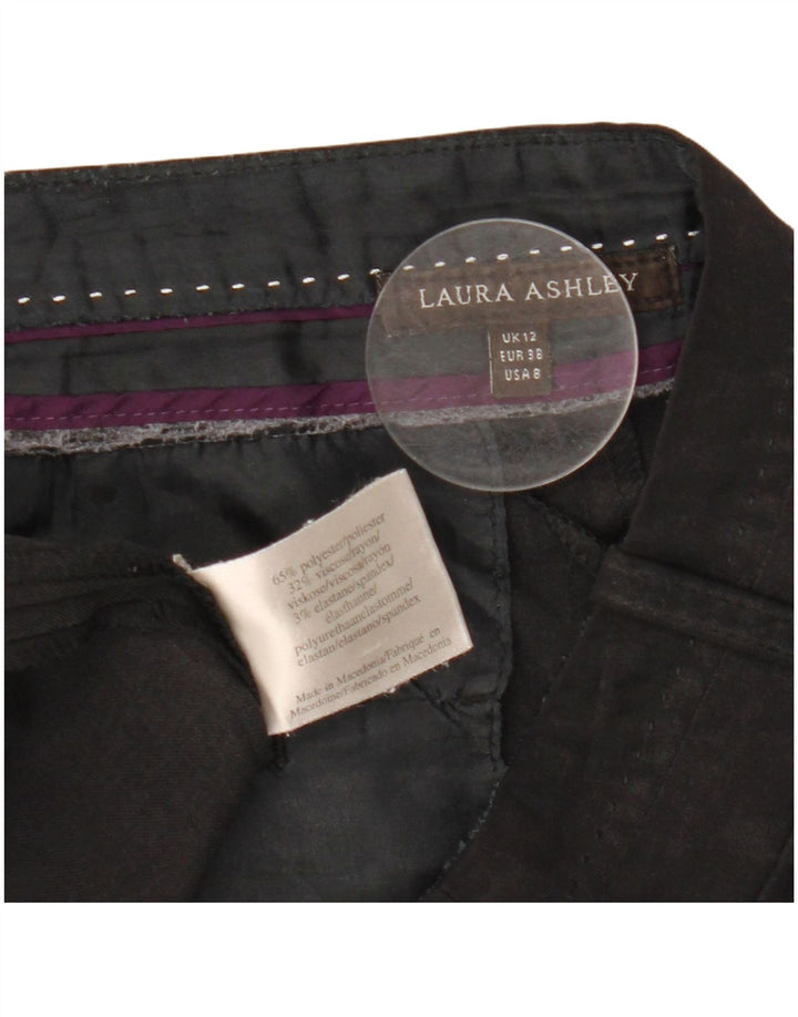 Pantaloni casual da donna Laura Ashley UK 12 Medium W30 L31 Poliestere nero