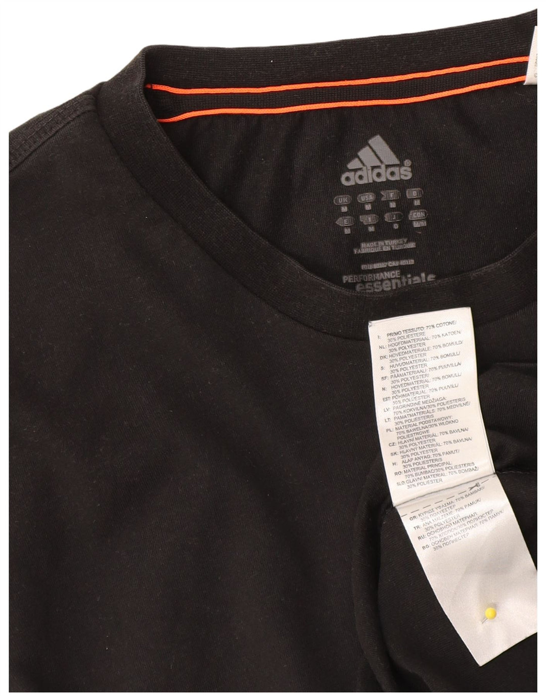 T-shirt grafica da uomo Adidas Top in cotone nero medio