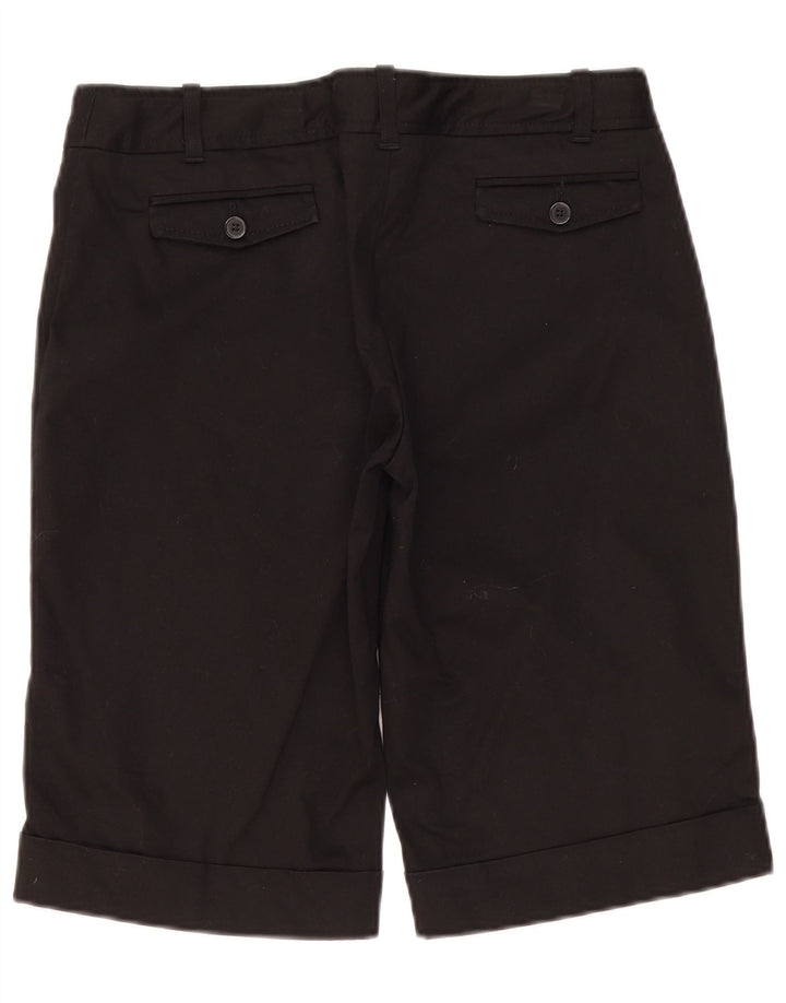 Pantaloncini casual da donna Oasis UK 12 medi W34 cotone nero