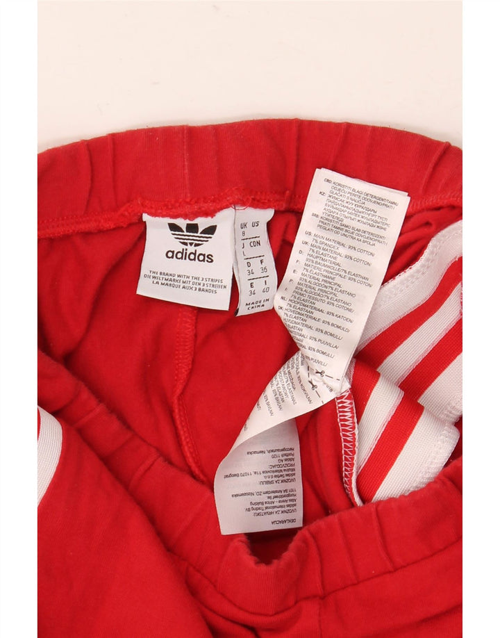 Leggings grafici da donna Adidas UK 8 piccoli in cotone rosso